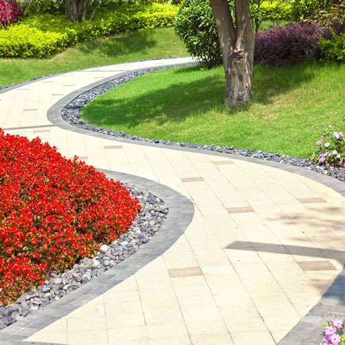 Blocked Paved Garden Path in Altrincham